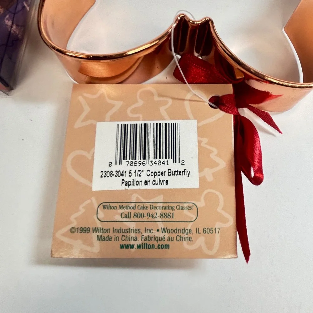 Wilton Copper Large Cookie Cutter Lot of 3 Butterfly Bunny Leaf New